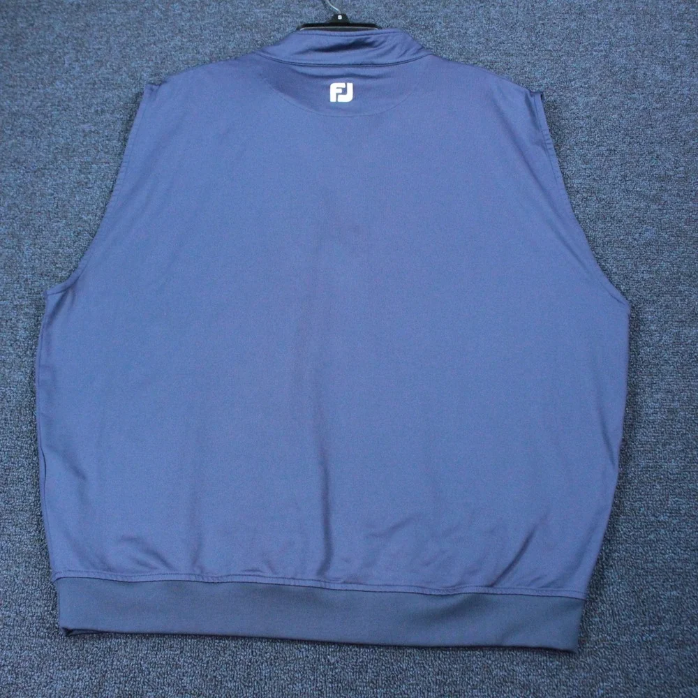 FootJoy Golf Vest Mens XL 1/4 Zip Pullover Navy Blue Performance Nylon Spandex